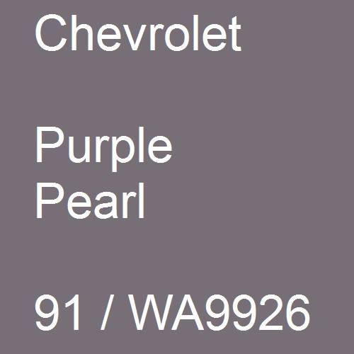 Chevrolet, Purple Pearl, 91 / WA9926.